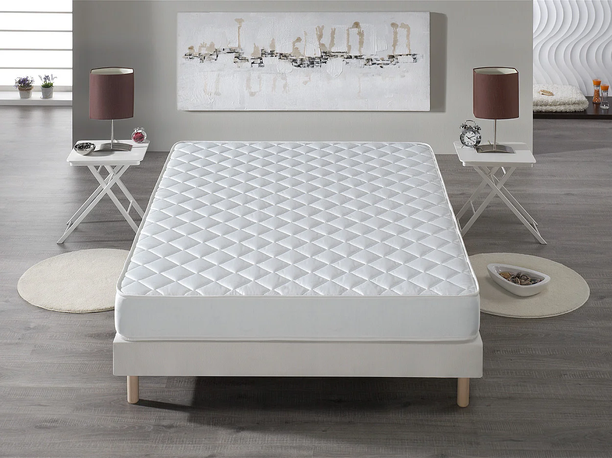 Matelas Mousse 120x200 - Ferme - Réversible - Côté Été/hiver - H15 Cm