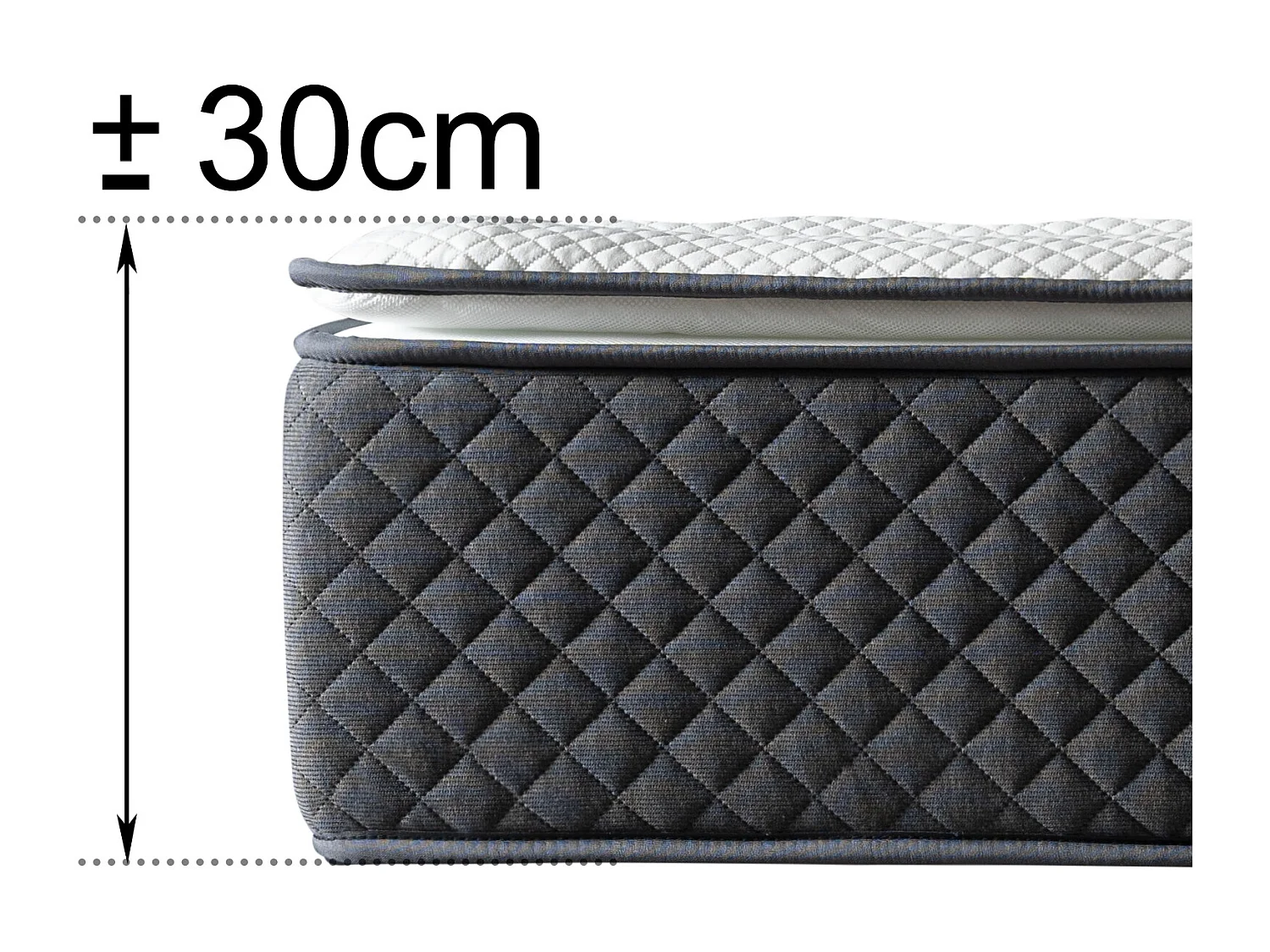 Matelas Mousse 160x200 Amsterdam - Ferme - Réversible - Côté Été/hiver - H30 Cm