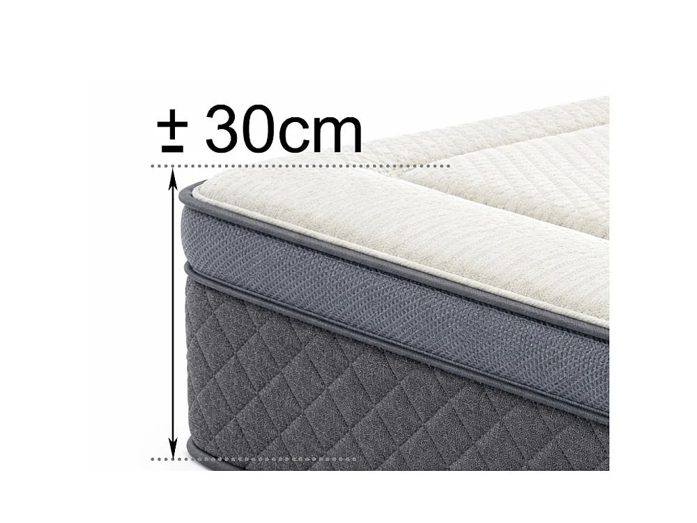 Matelas Mousse 160x200 Amsterdam - Ferme - Réversible - Côté Été/hiver - H30 Cm