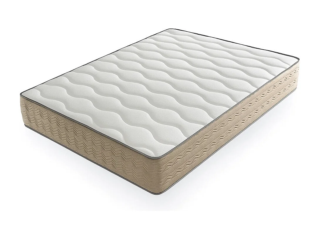 Matelas Mousse 180x200 Firenza - Ferme - Réversible - Côté Été/hiver - H25 Cm