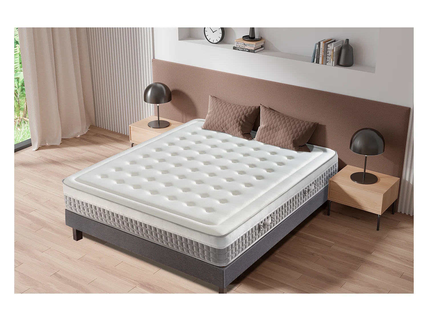 Materasso 140 x 190 Schiuma Advance Confort con Viscoelastico e lattice naturale | Altezza 25 cm | DAGOSTINO HOME