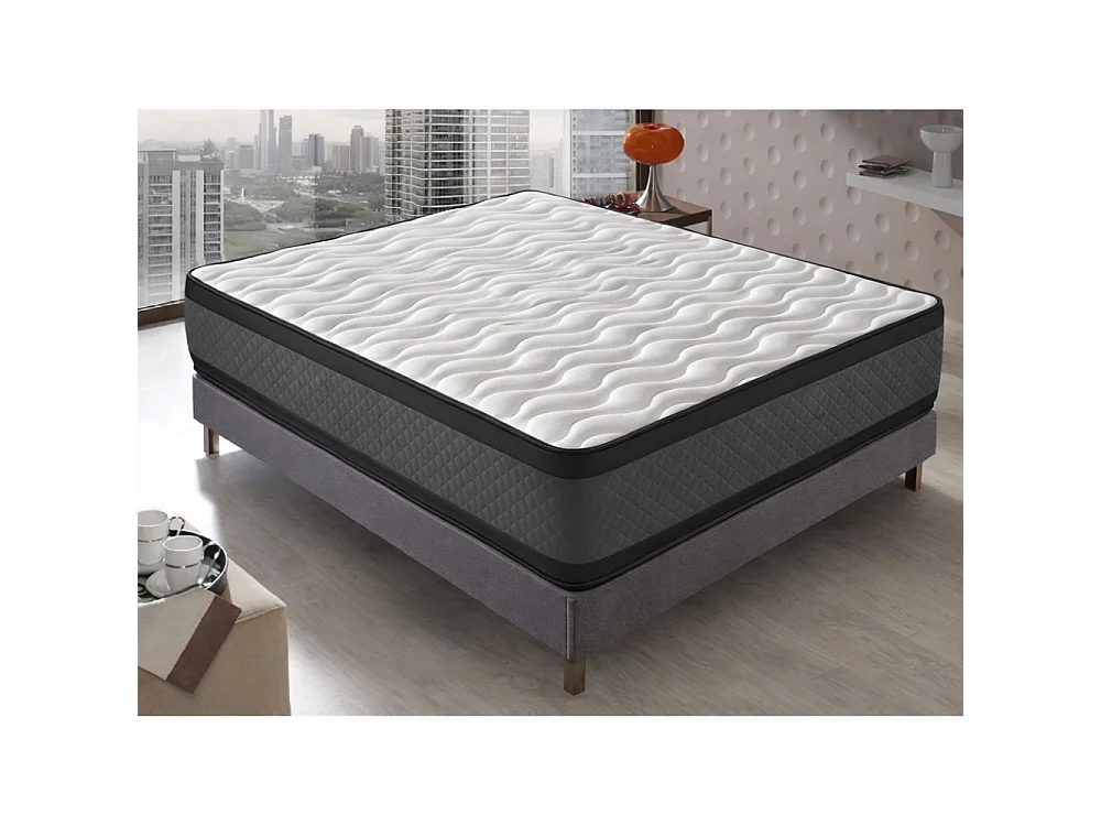 Matelas Mousse 150x190 Cesar - Ferme - Réversible - Côté Été/hiver - H30 Cm