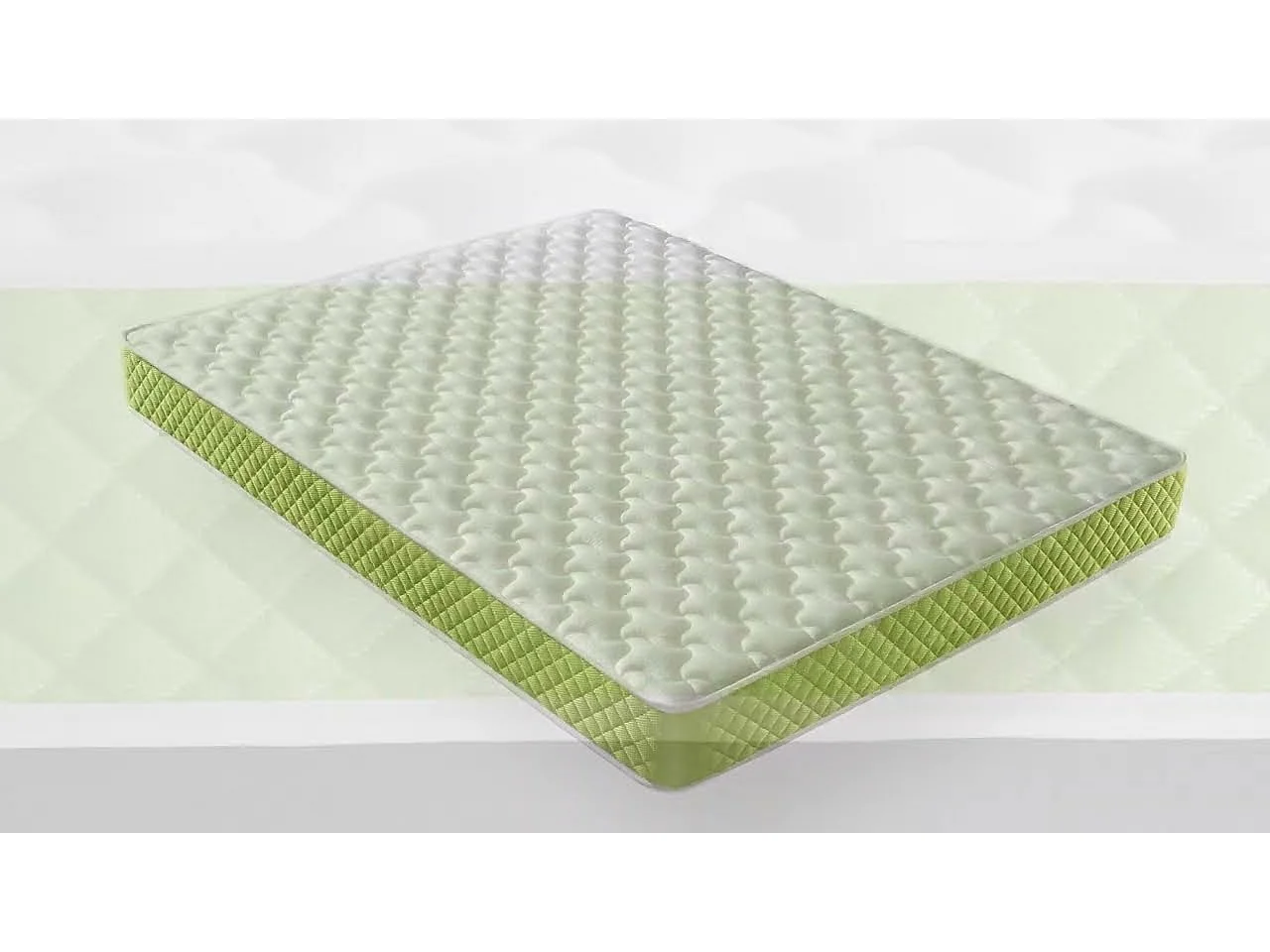 Matelas Mousse 90x190 Evergreen - Ferme - Réversible - Côté Été/hiver - H15 Cm