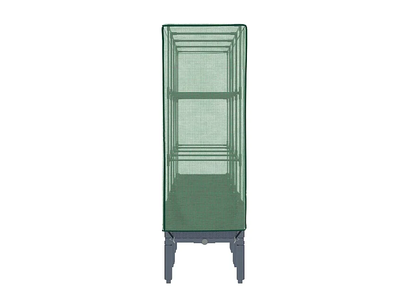 Jardinière bac lit surélevé grise 160 x 40 x 140 cm 02_0038761