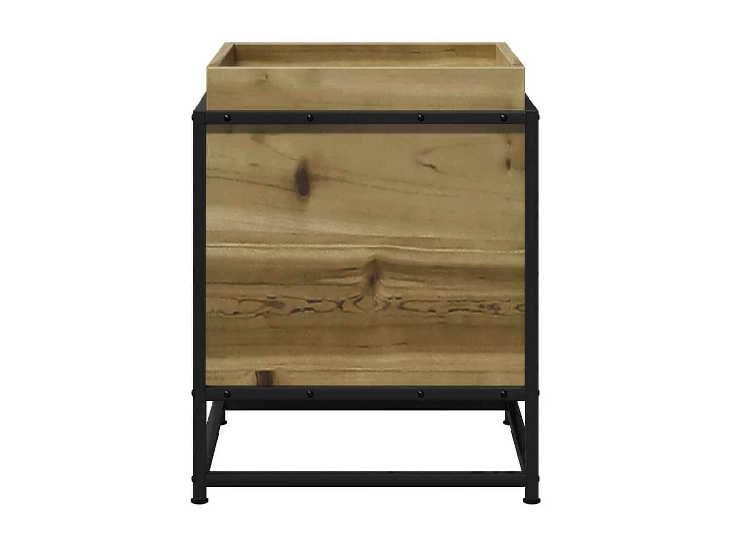 Vaso per fioriera aiuola rialzata piante fiori terrazza giardino 40 x 40 x 50 cm legno di pino impregnato marrone 02_0037569