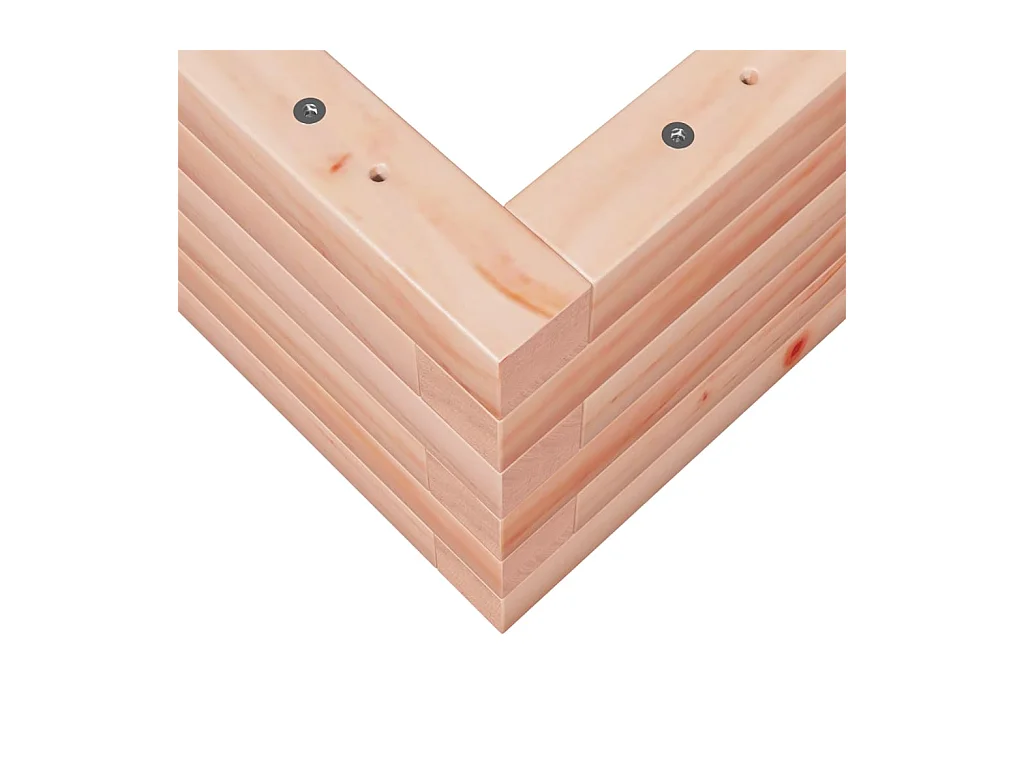 Jardinière bac lit surélevé bois marron 90 x 60 x 23 cm 02_0038010