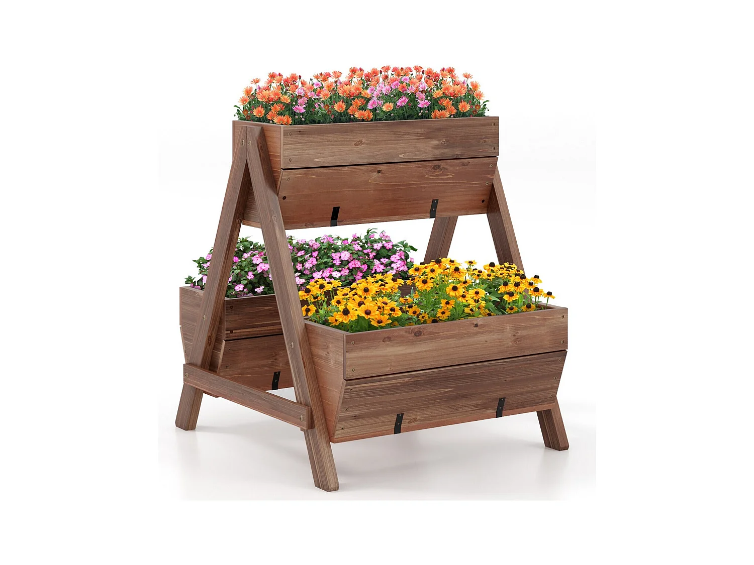 Jardinière surélevée en bois bois marron 66 x 73 x 73 cm 20_0009771