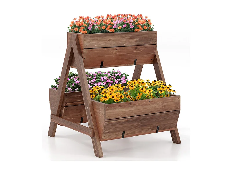 Jardinière surélevée en bois bois marron 66 x 73 x 73 cm 20_0009771