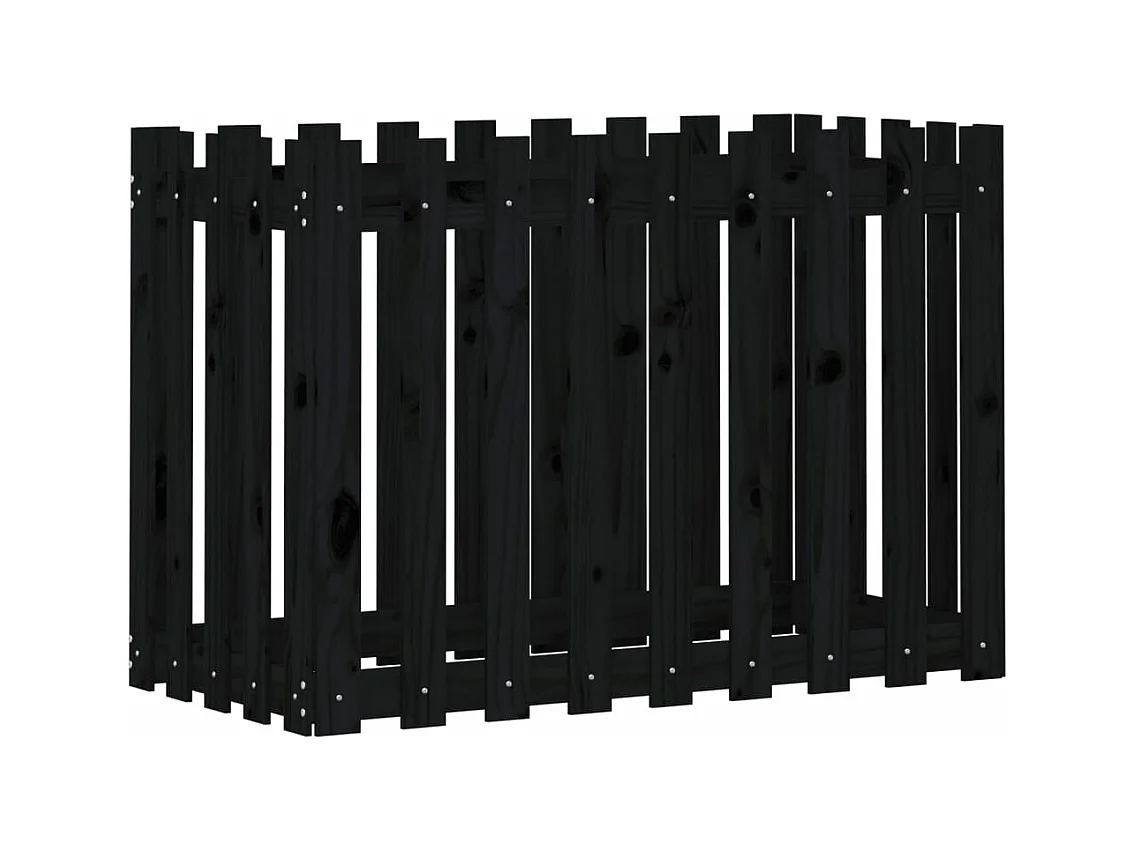 Jardinière bac lit surélevé noire 100 x 50 x 70 cm 02_0039791