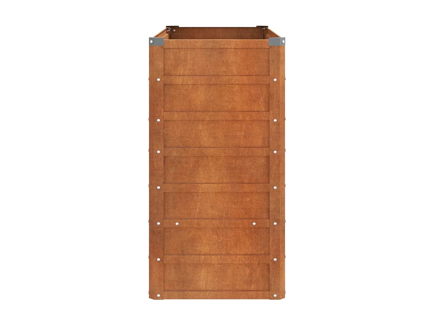 Macetero bancal elevado plantas flores terraza jardín oxidado 100 x 40 x 77 cm acero corten marrón 02_0039859