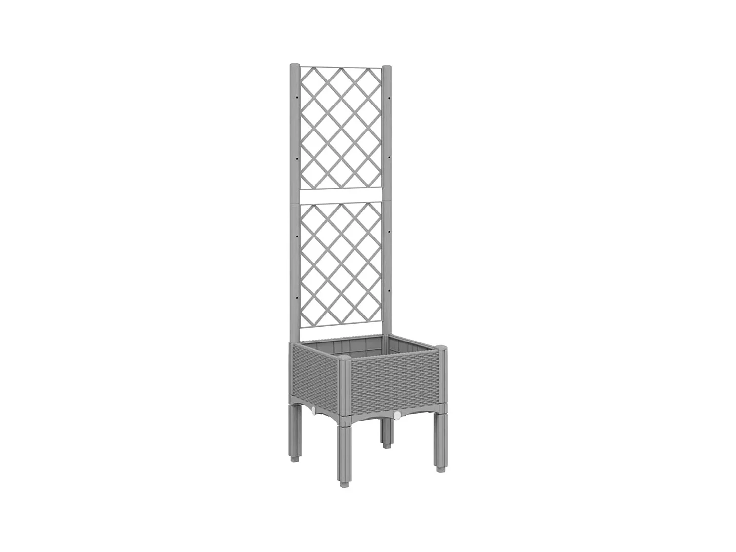Jardinière bac lit surélevé grise 40 x 40 x 142 cm 02_0038357