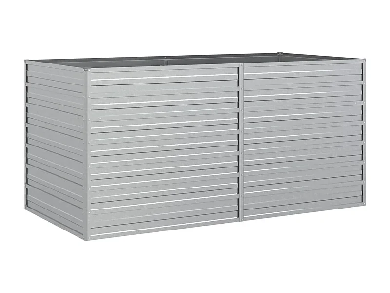 Jardinière bac lit surélevé argenté 160 x 80 x 77 cm 02_0039385