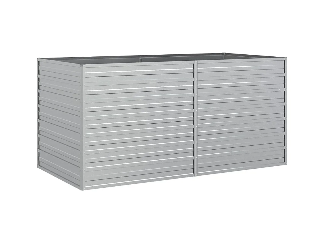 Jardinière bac lit surélevé argenté 160 x 80 x 77 cm 02_0039385