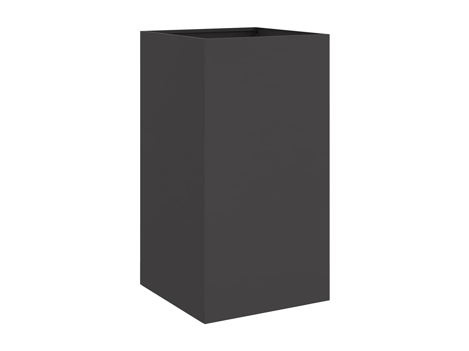 Bandeja para plantador de plantas com canteiro elevado flores terraço jardim 42 x 38 x 75 cm aço preto 02_0037598