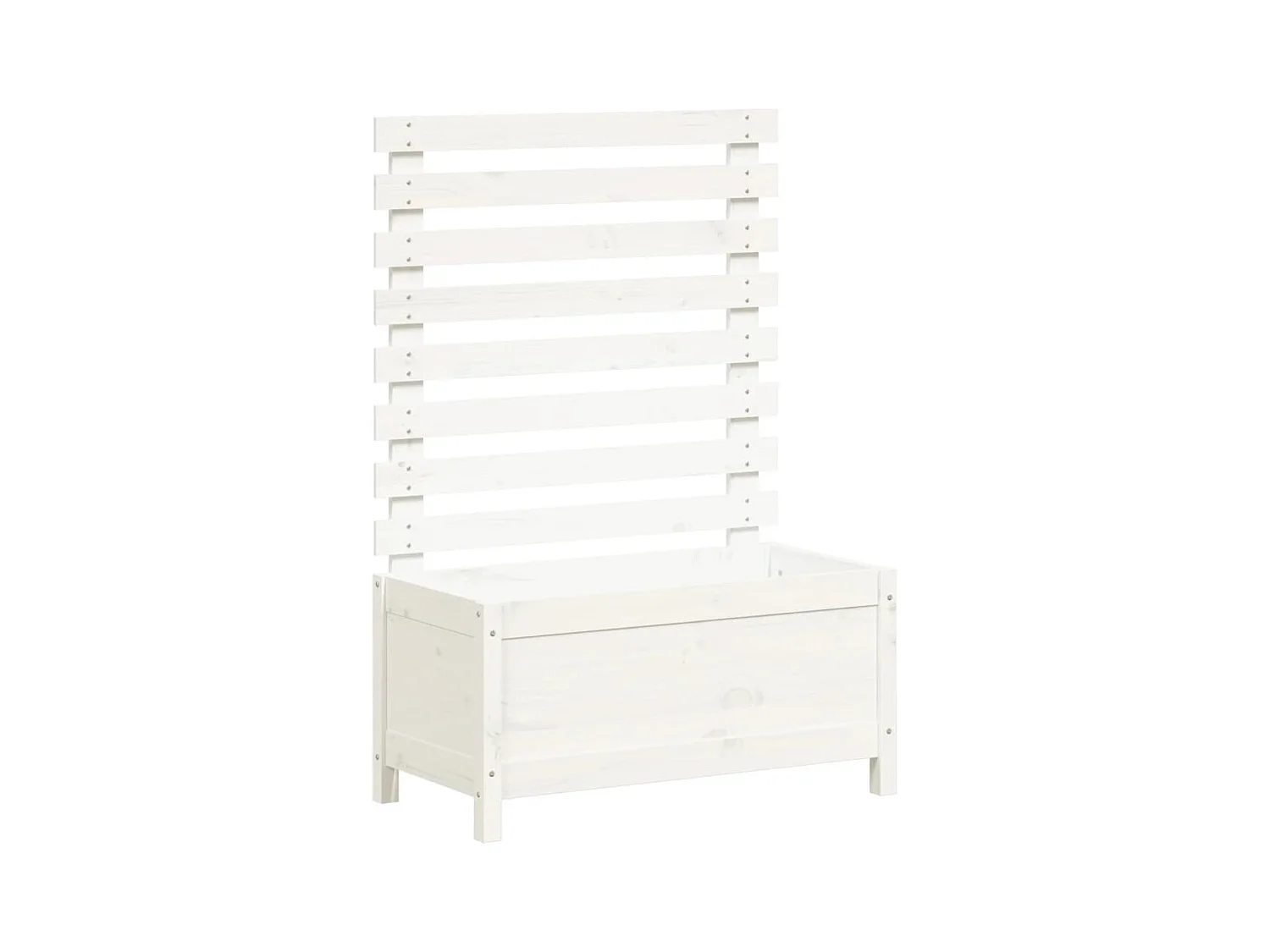 Jardinière bac lit surélevé bois blanche 79 x 39.5 x 114 cm 02_0038218