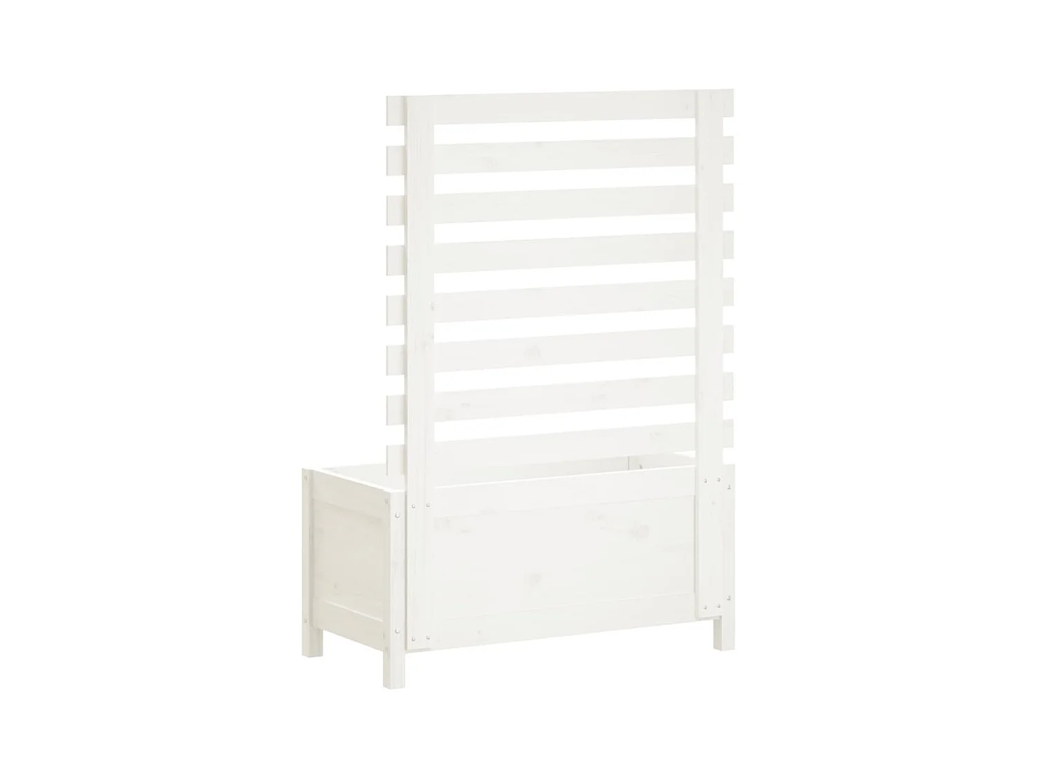 Jardinière bac lit surélevé bois blanche 79 x 39.5 x 114 cm 02_0038218