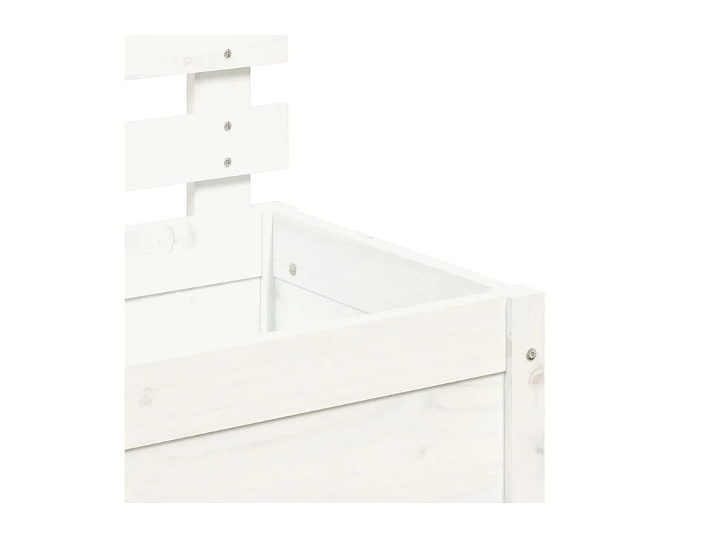 Jardinière bac lit surélevé bois blanche 79 x 39.5 x 114 cm 02_0038218