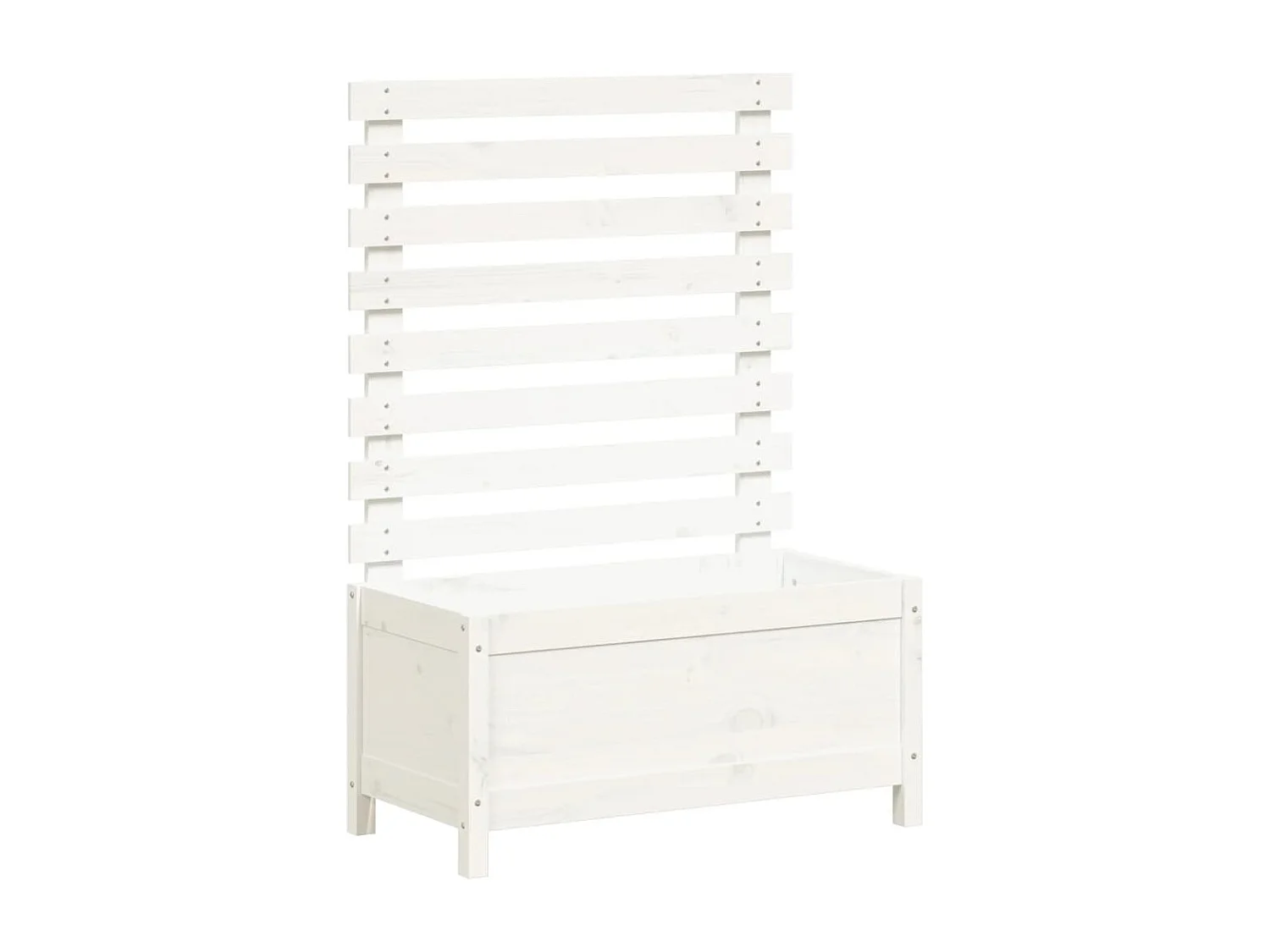 Macetero arriate elevado plantas flores terraza jardín con soporte 79 x 39,5 x 114 cm madera maciza de pino blanco 02_0038218