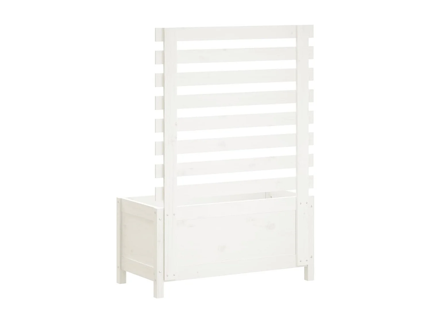 Macetero arriate elevado plantas flores terraza jardín con soporte 79 x 39,5 x 114 cm madera maciza de pino blanco 02_0038218