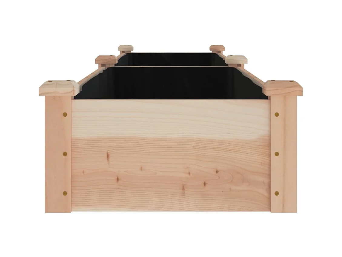 Jardinière bac lit surélevé bois marron 240 x 45 x 25 cm 02_0039843