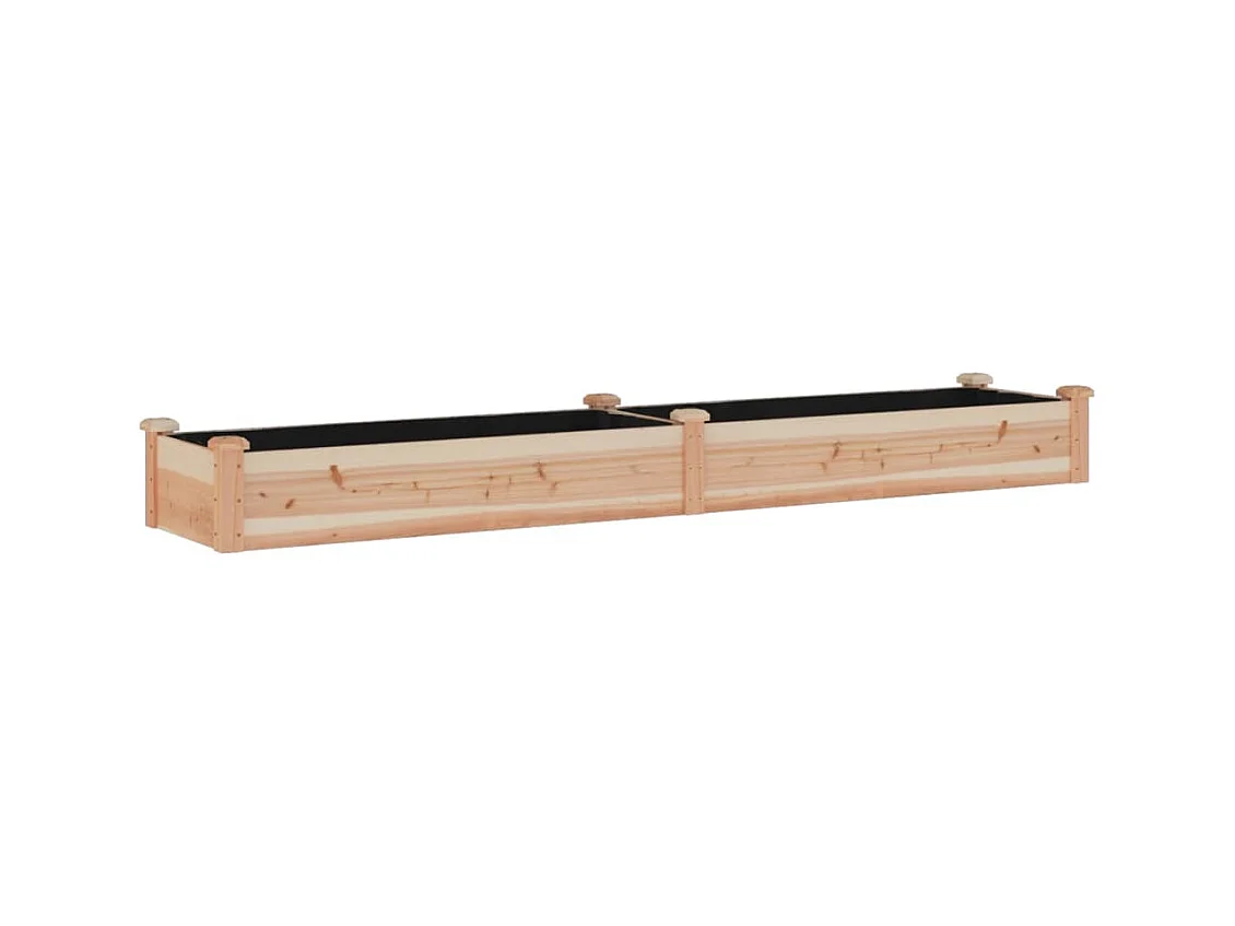 Jardinière bac lit surélevé bois marron 240 x 45 x 25 cm 02_0039843
