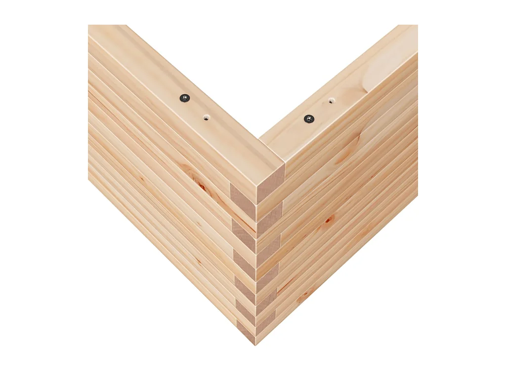 Jardinière bac lit surélevé bois marron 90 x 90 x 46 cm 02_0038052