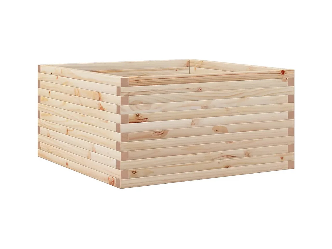 Vassoio per fioriera aiuola rialzata piante fiori terrazza giardino 90 x 90 x 46 cm legno di pino massiccio marrone 02_0038052