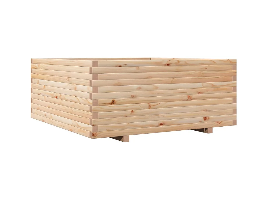 Jardinière bac lit surélevé bois marron 110 x 110 x 49.5 cm 02_0037320