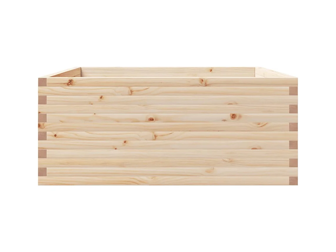 Jardinière bac lit surélevé bois marron 110 x 110 x 49.5 cm 02_0037320