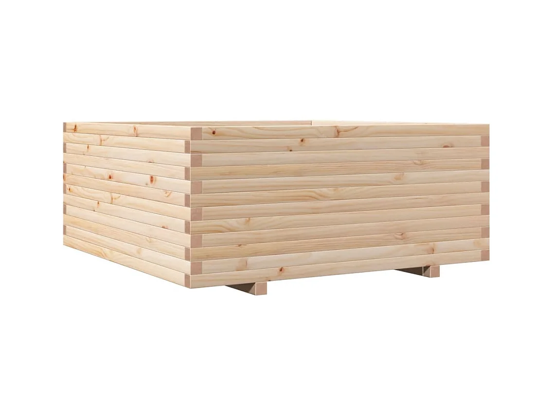 Jardinière bac lit surélevé bois marron 110 x 110 x 49.5 cm 02_0037320