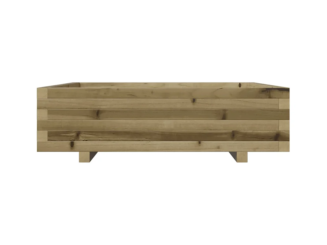 Jardinière bac lit surélevé bois marron 90 x 90 x 45438 cm 02_0038047