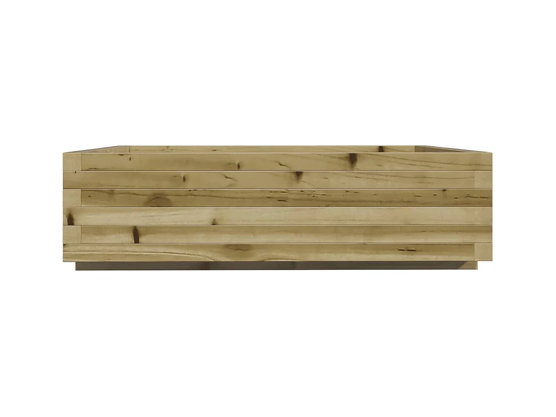 Jardinière bac lit surélevé bois marron 90 x 90 x 45438 cm 02_0038047