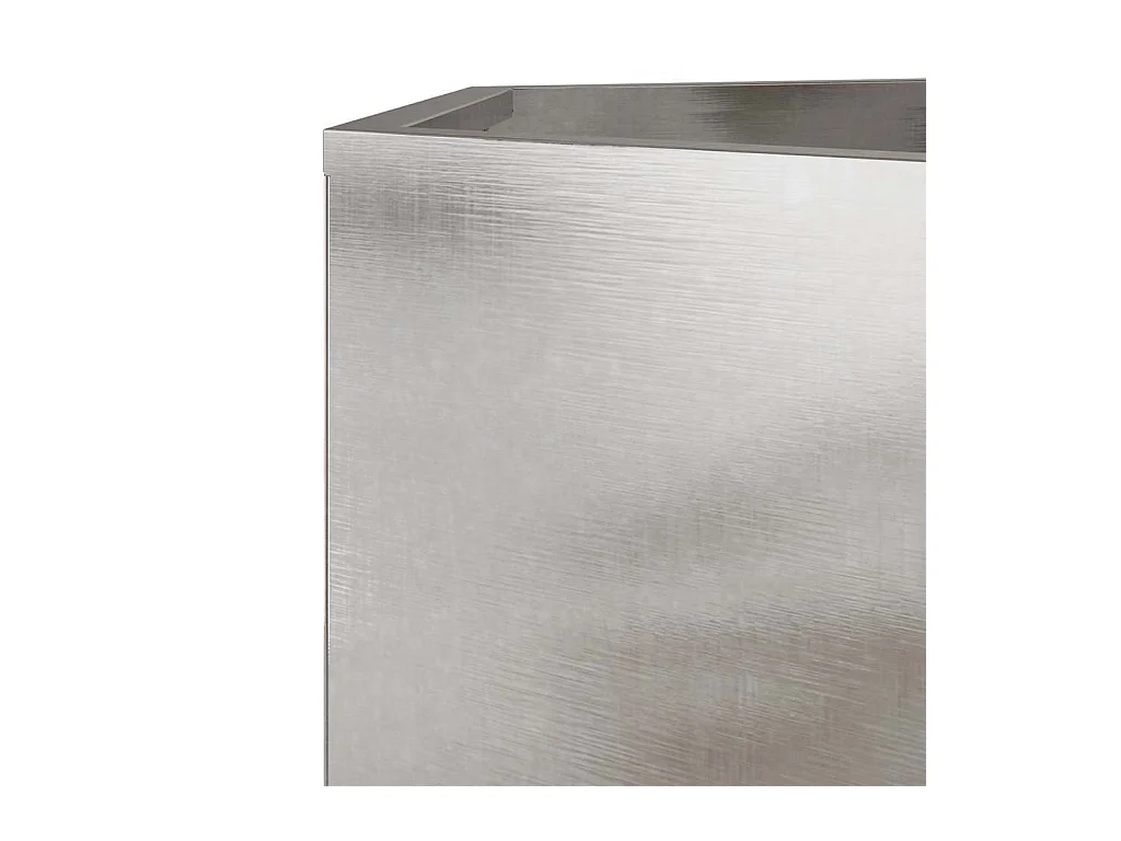 Bandeja para plantador canteiro elevado plantas flores terraço jardim hexágono 69 x 60 x 45 cm aço inoxidável prata 02_0038653