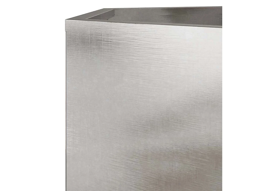 Bandeja para plantador canteiro elevado plantas flores terraço jardim hexágono 69 x 60 x 45 cm aço inoxidável prata 02_0038653