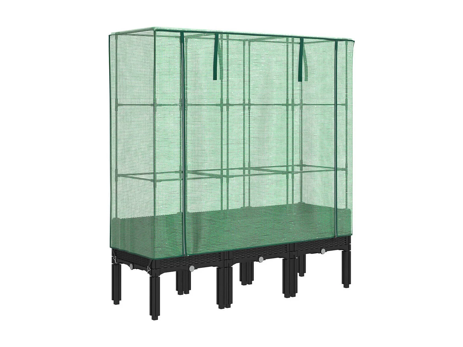 Jardinière bac lit surélevé noire 120 x 40 x 140 cm 02_0038743