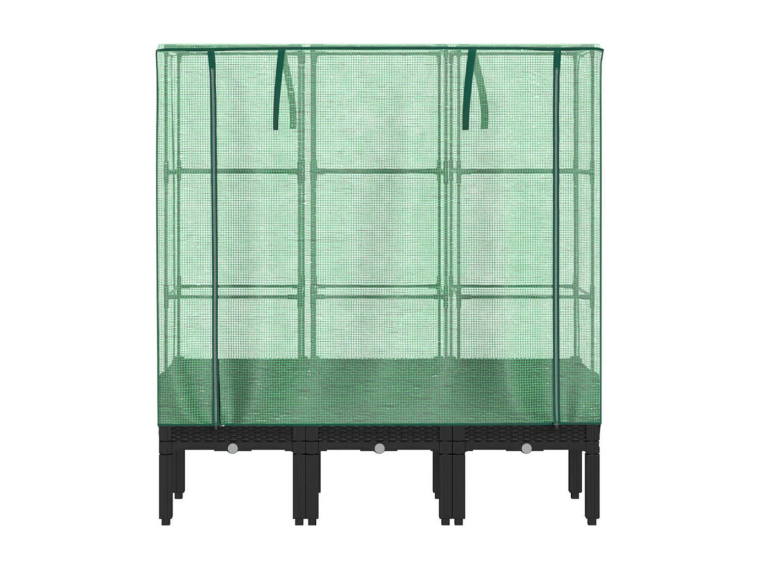 Jardinière bac lit surélevé noire 120 x 40 x 140 cm 02_0038743