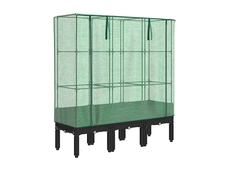 Jardinière bac lit surélevé noire 120 x 40 x 140 cm 02_0038743