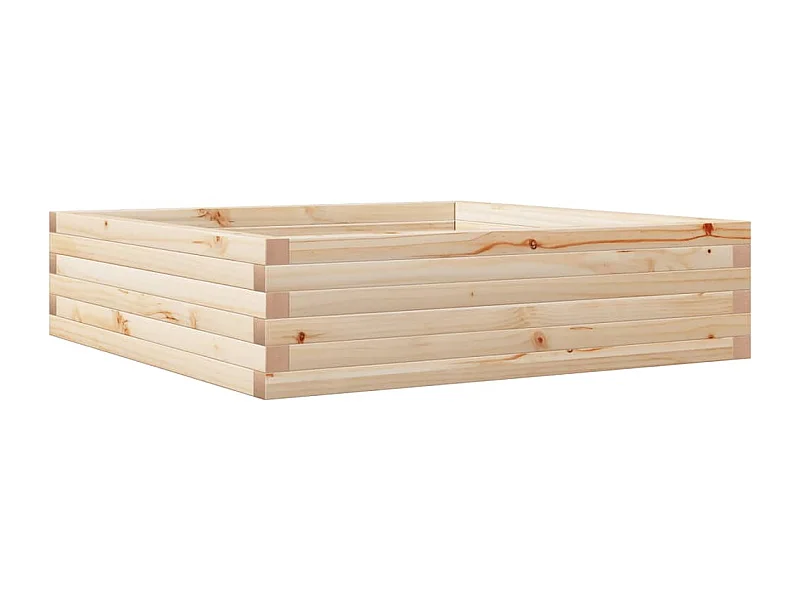 Jardinière bac lit surélevé bois marron 90 x 90 x 23 cm 02_0038044