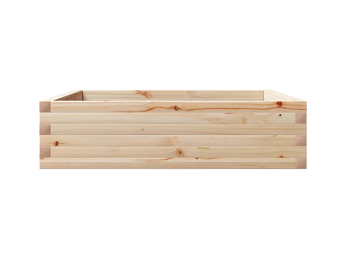 Jardinière bac lit surélevé bois marron 90 x 90 x 23 cm 02_0038044