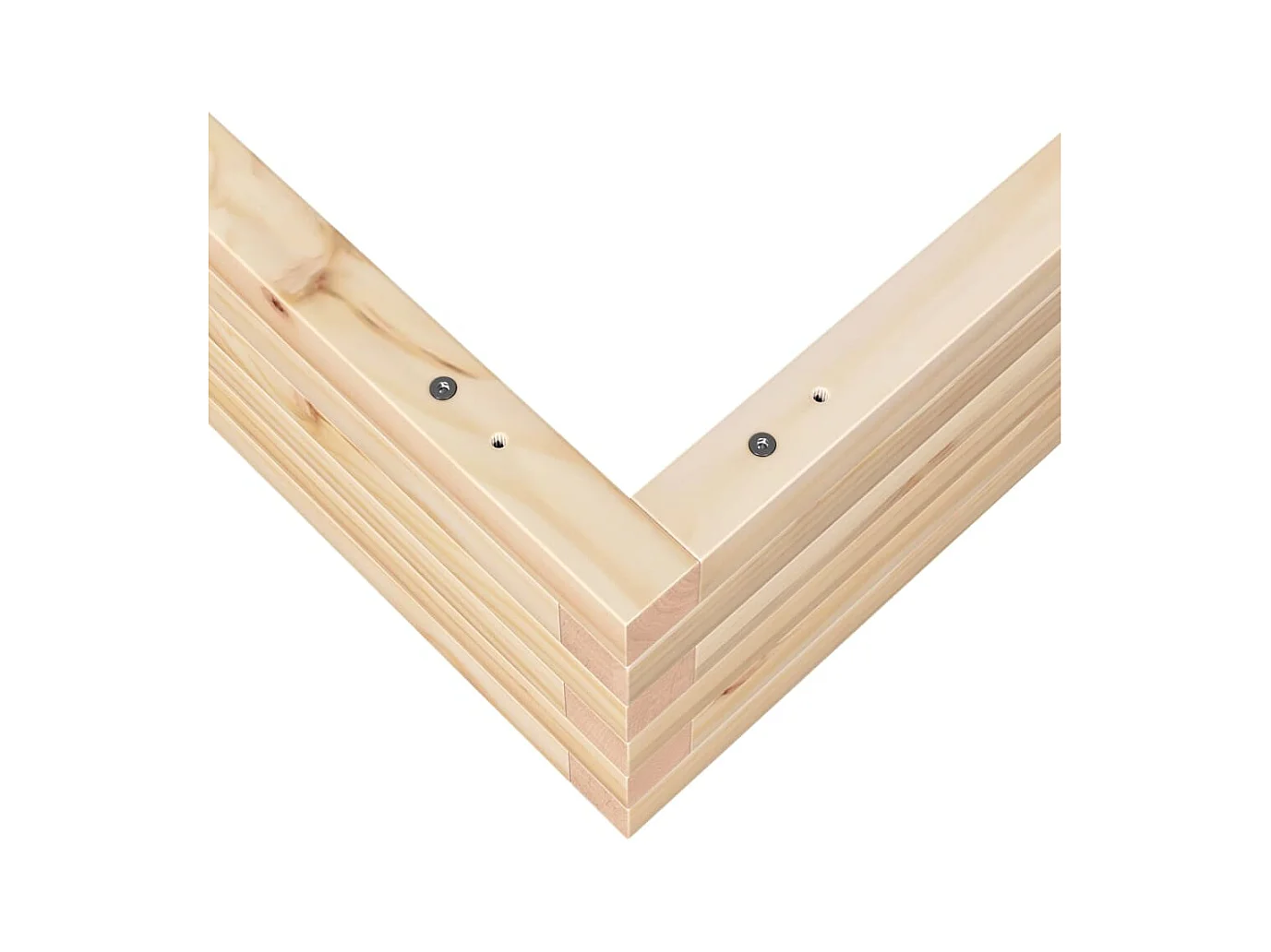 Jardinière bac lit surélevé bois marron 90 x 90 x 23 cm 02_0038044