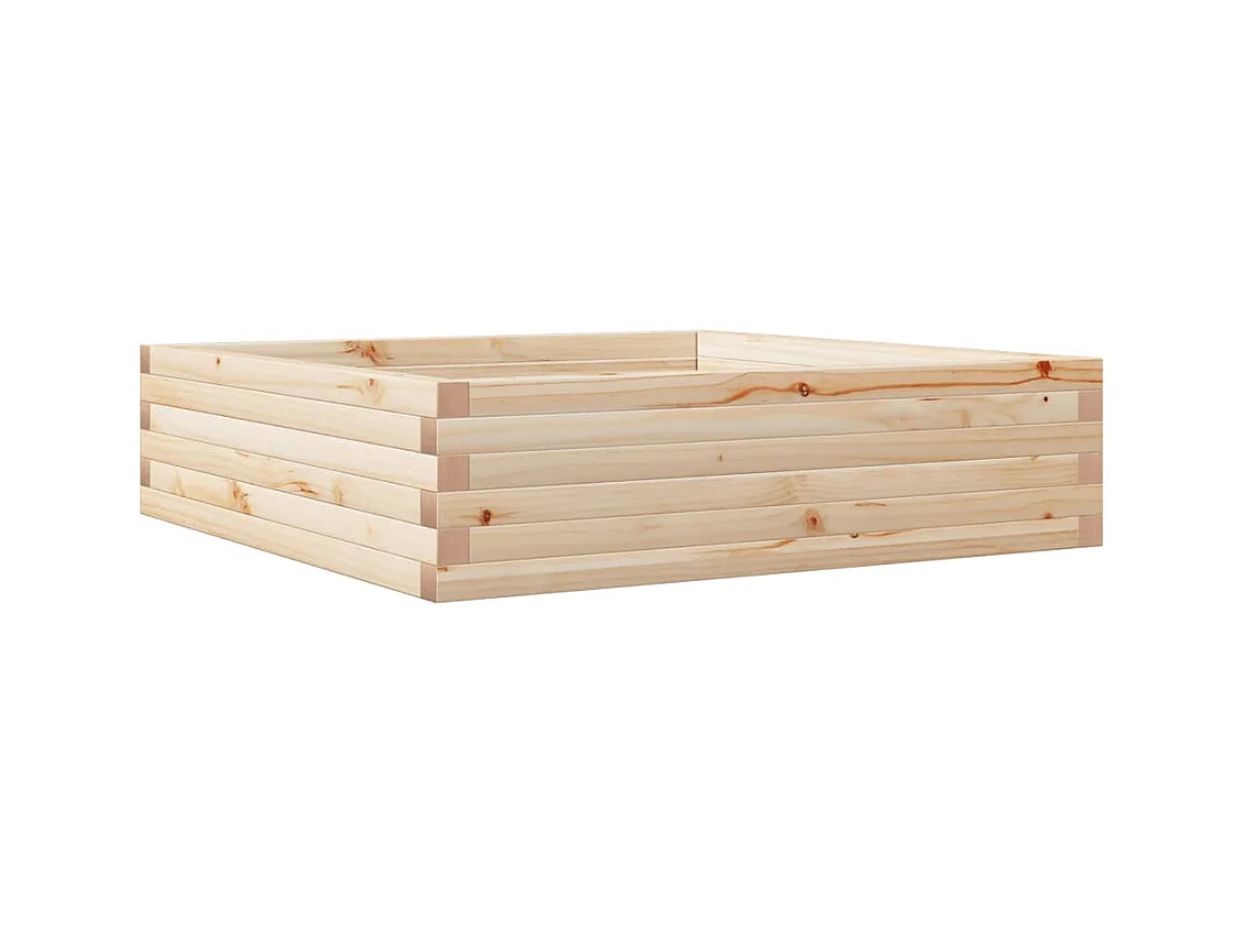 Vassoio per fioriera aiuola rialzata piante fiori terrazza giardino 90 x 90 x 23 cm legno di pino massiccio marrone 02_0038044