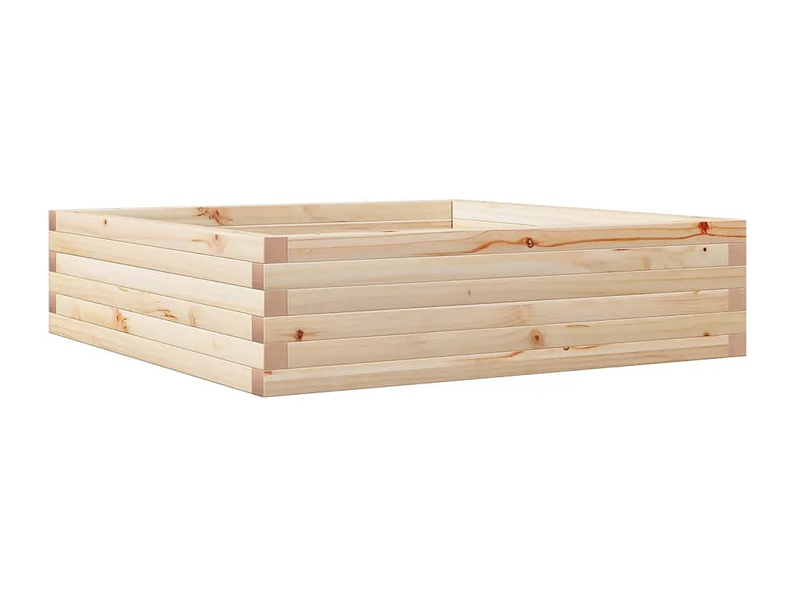 Vassoio per fioriera aiuola rialzata piante fiori terrazza giardino 90 x 90 x 23 cm legno di pino massiccio marrone 02_0038044