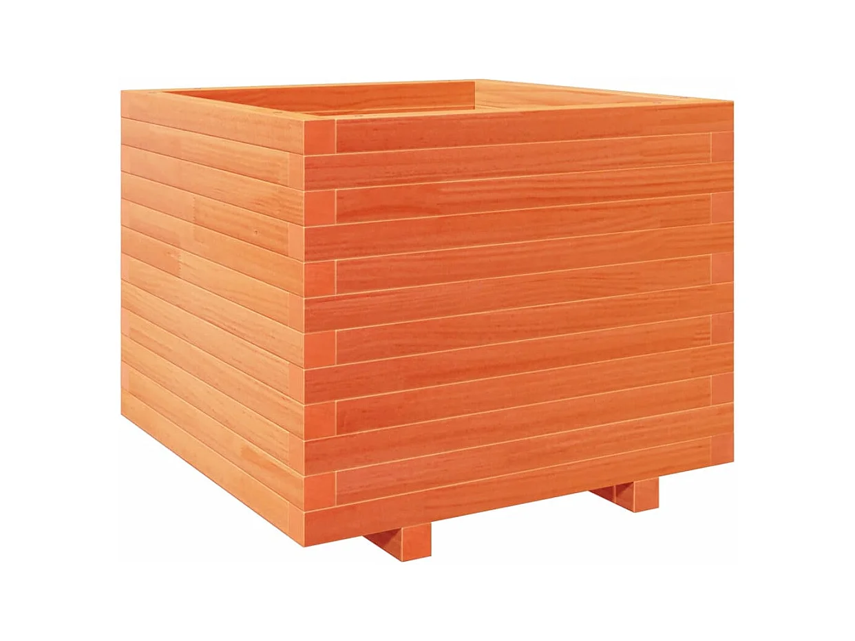 Jardinière bac lit surélevé bois marron 60 x 60 x 49.5 cm 02_0038474