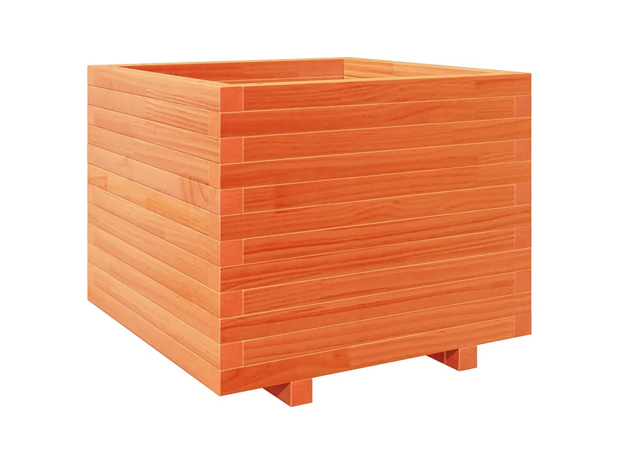 Jardinière bac lit surélevé bois marron 60 x 60 x 49.5 cm 02_0038474
