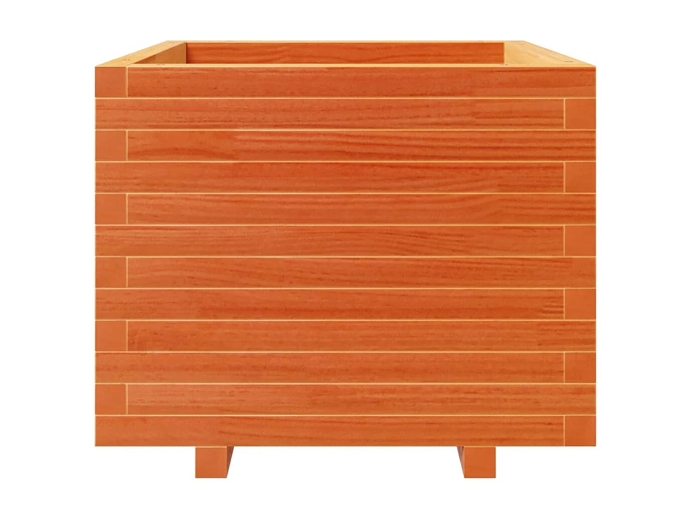 Vassoio per fioriera aiuola rialzata piante fiori terrazza giardino cera 60 x 60 x 49,5 cm legno di pino massiccio marrone 02_0038474