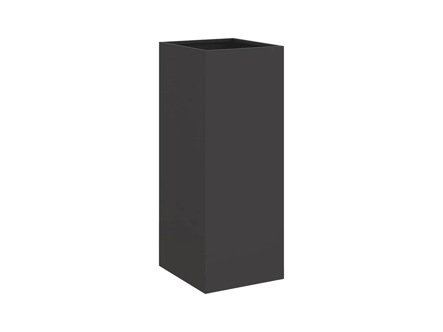 Vassoio per fioriera aiuola rialzata piante fiori terrazza giardino 32 x 29 x 75 cm acciaio nero 02_0037503