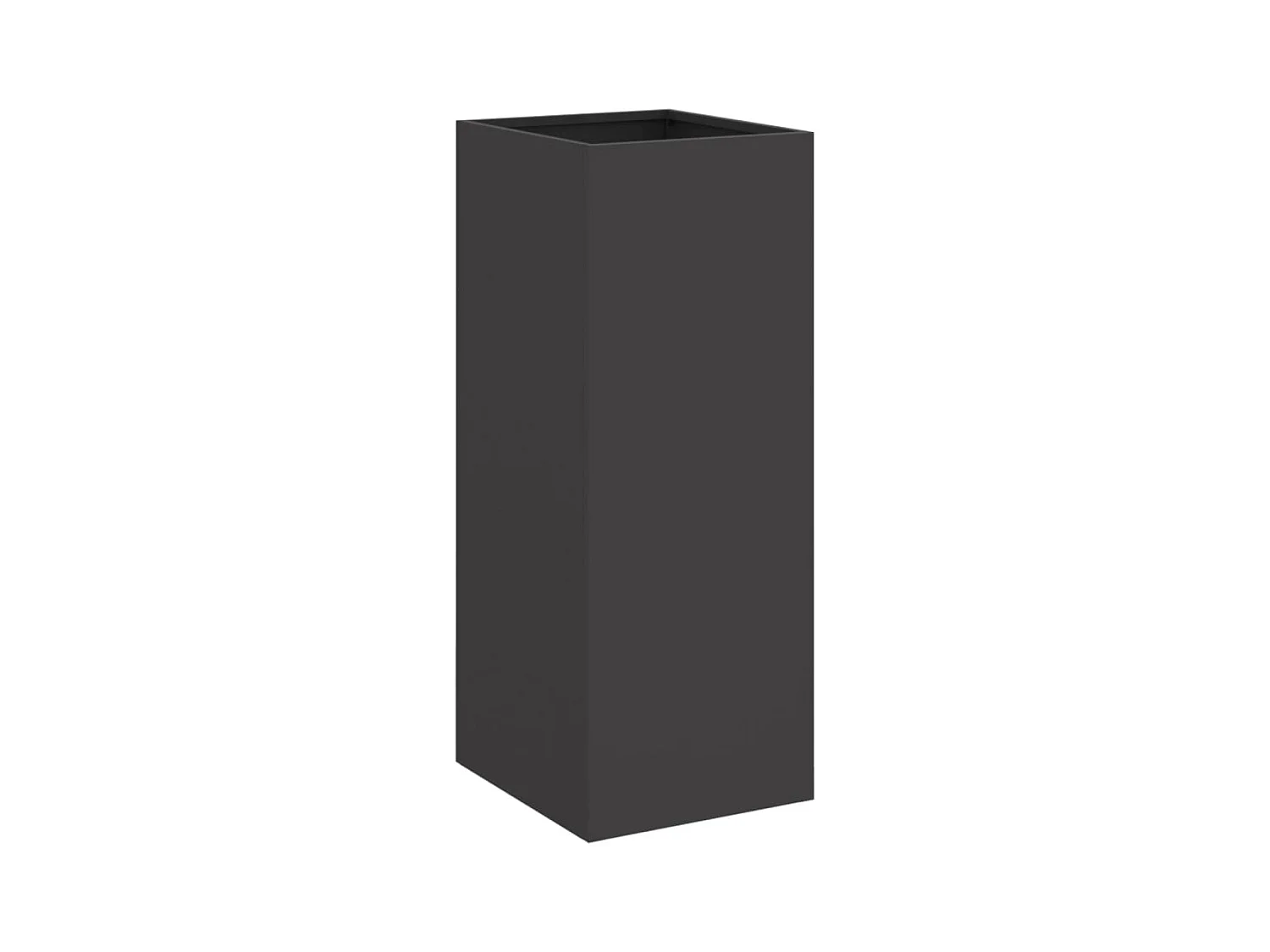 Vassoio per fioriera aiuola rialzata piante fiori terrazza giardino 32 x 29 x 75 cm acciaio nero 02_0037503