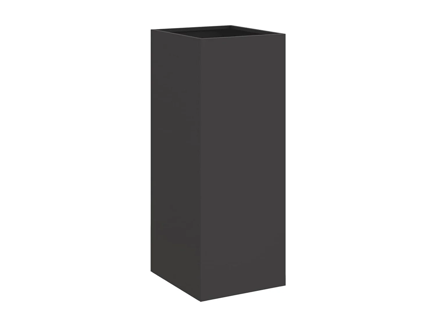 Vassoio per fioriera aiuola rialzata piante fiori terrazza giardino 32 x 29 x 75 cm acciaio nero 02_0037503