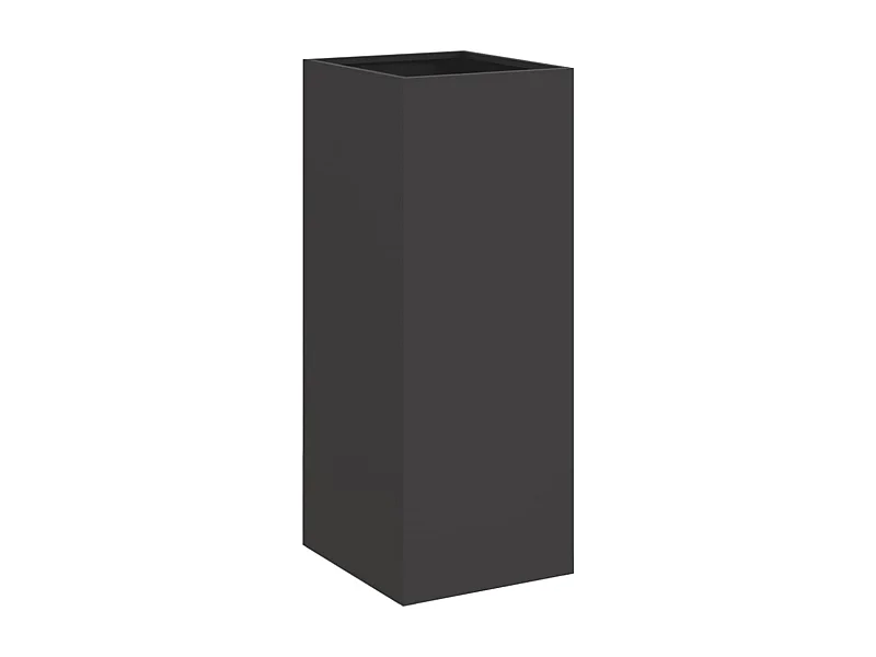 Vassoio per fioriera aiuola rialzata piante fiori terrazza giardino 32 x 29 x 75 cm acciaio nero 02_0037503