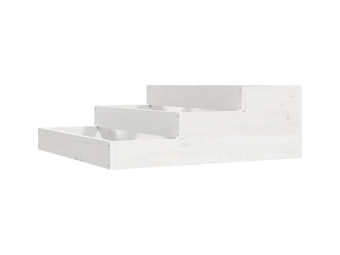 Jardinière bac lit surélevé bois blanche 78 x 78 x 27 cm 02_0037863